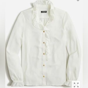 J-Crew Drapey cottage top (ivory)